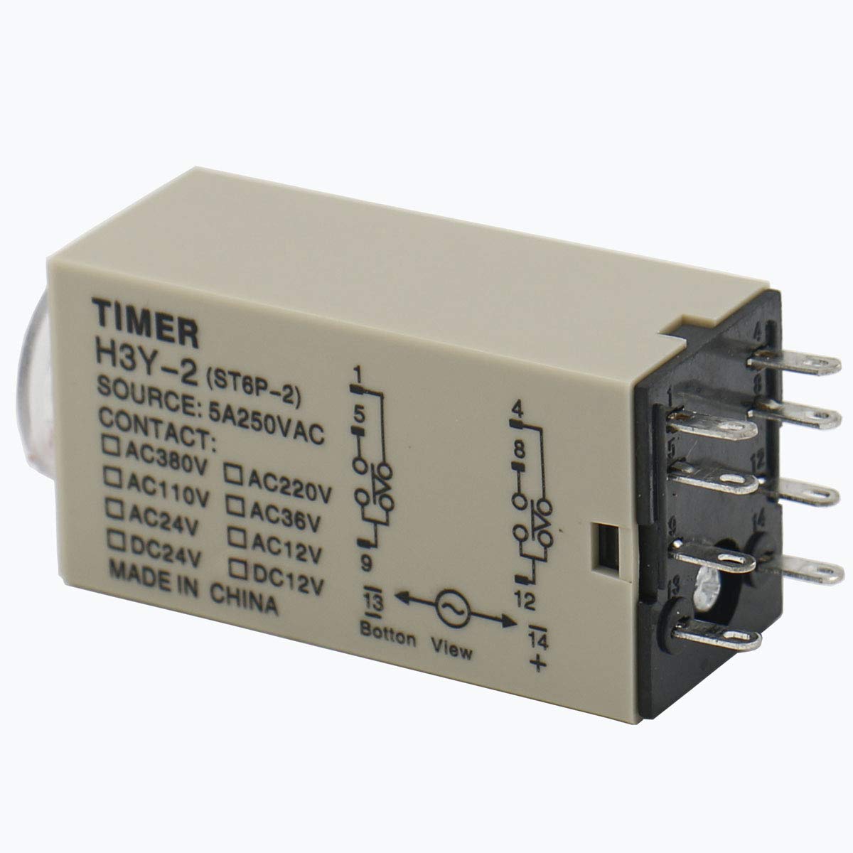 Baomain Dc 24V H3Y 2 Time Delay Relay Solid State Timer 30S Dpdt W Socket